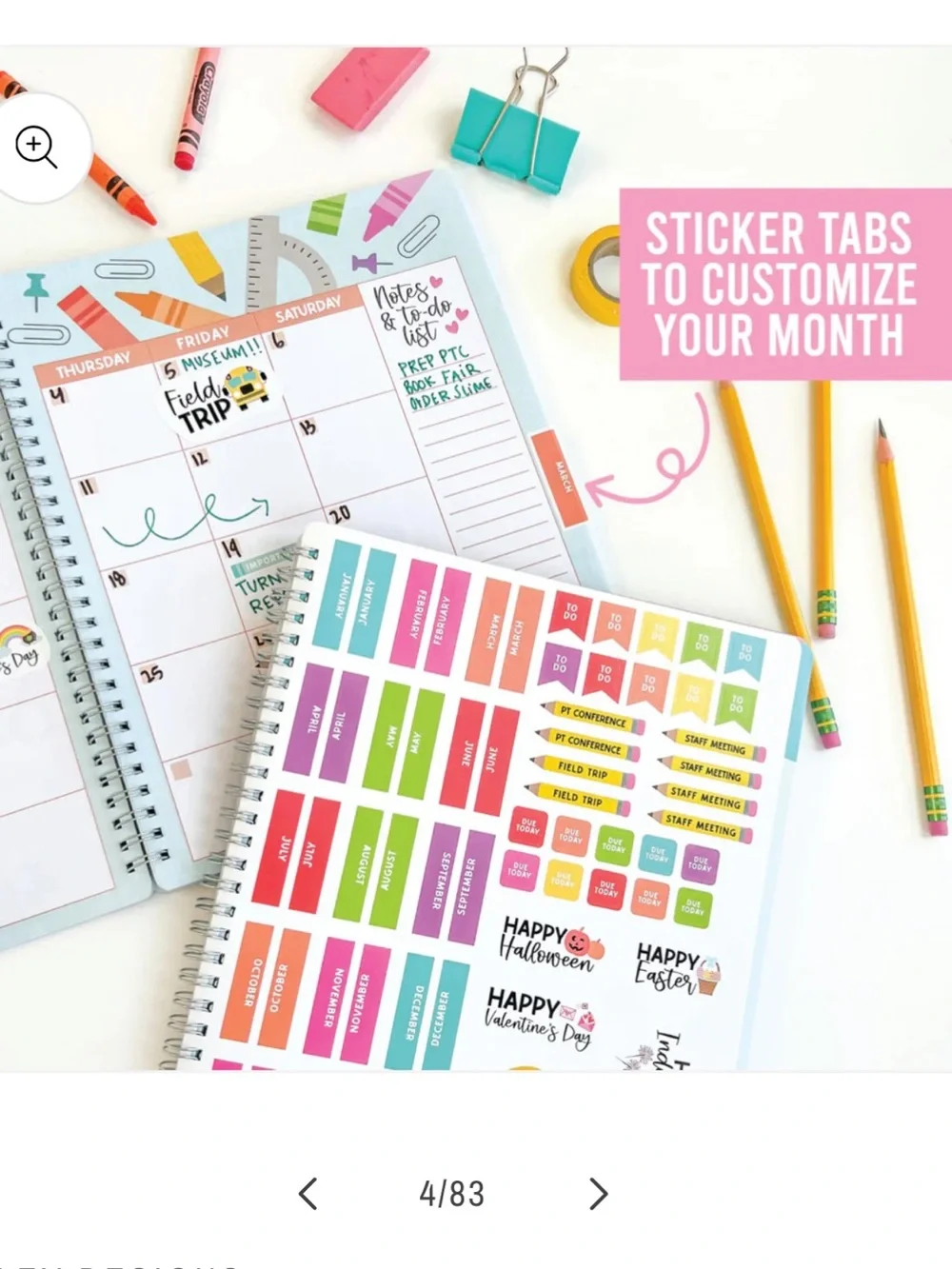 Hadley Designs Lesson Plans Teacher Planner - Pastel Rainbow